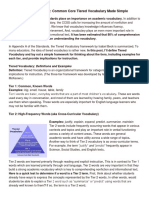 Common Core Tiered Vocabulary Made Simple