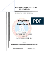 Metodologia de La Investigacion, Preguntar Introductivas