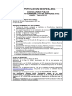 Instituto Nacional de Defensa Civil Convocatoria Pública Contrato Administrativo de Servicios (Cas)