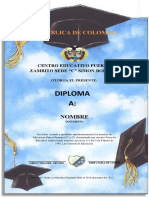 Diploma Sede C Simon Bolivar Grado Quinto 2021