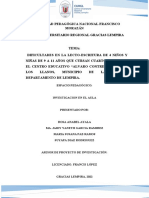 Planteamiento Del Problema, Investigación de Aula 2022 Grupal