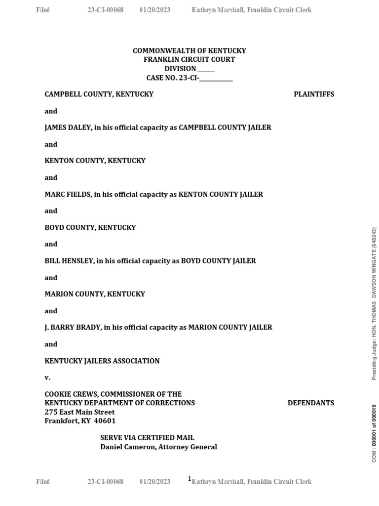 Jailer #39 s Lawsuit Download Free PDF Prison Judiciaries