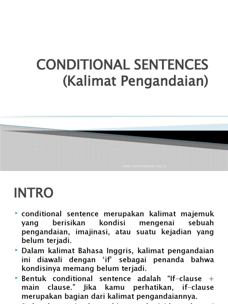 Kalimat Pengandaian dalam Bahasa Inggris | PDF