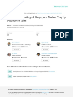 Dissipation Testing of Singapore Marine Clay by Piezocone Tests