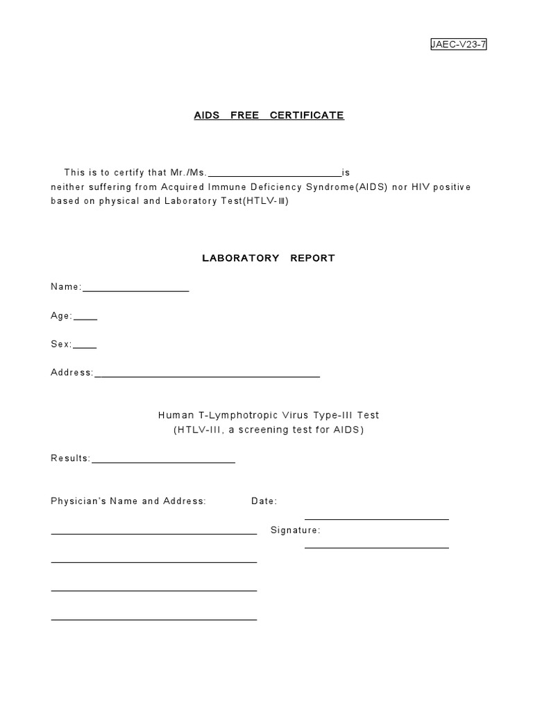 7 Aids Free Certification PDF