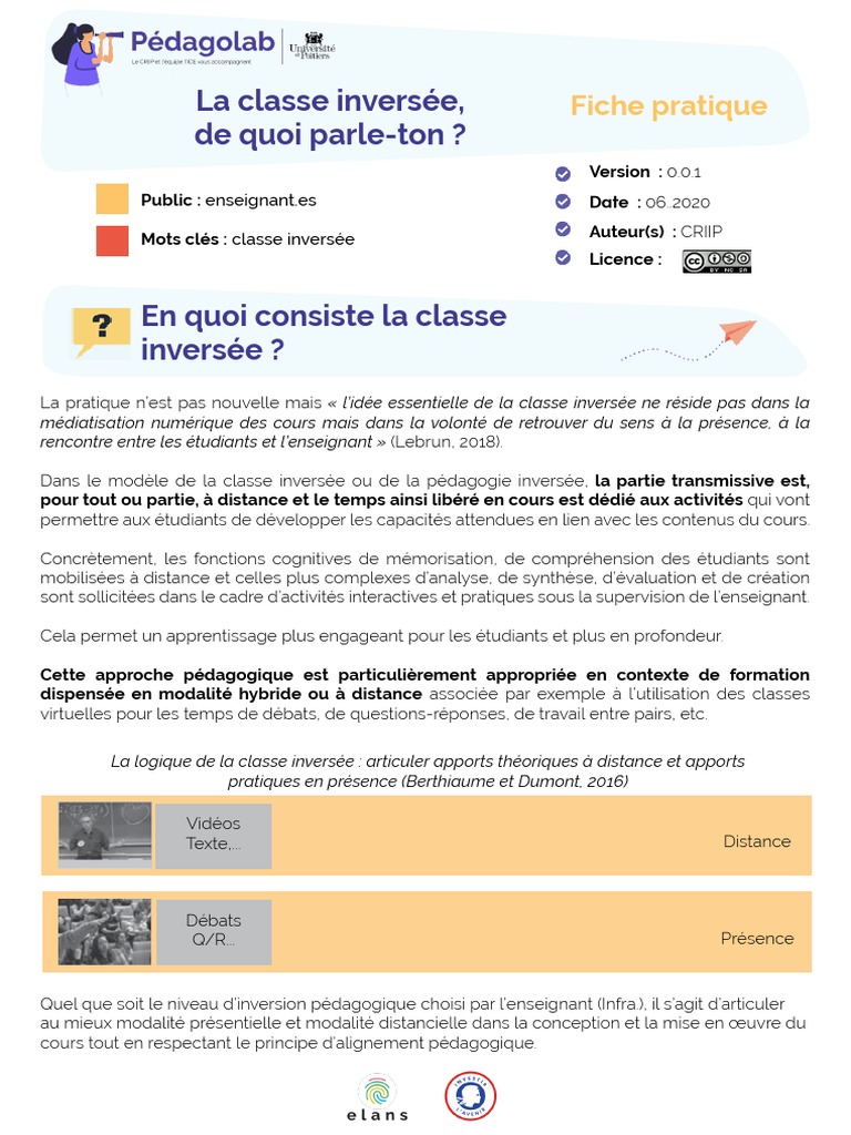 Classe Inversée : Guide pour Enseignants | PDF | Pédagogie | Cognition