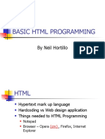 BASIC HTML PROGRAMMING Lect