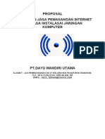 PROPOSAL PENAWARAN JASA PEMASANGAN INTERNET DAN JASA INSTALASAI JARINGAN KOMPUTER