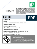 Lowongan Typist PDF