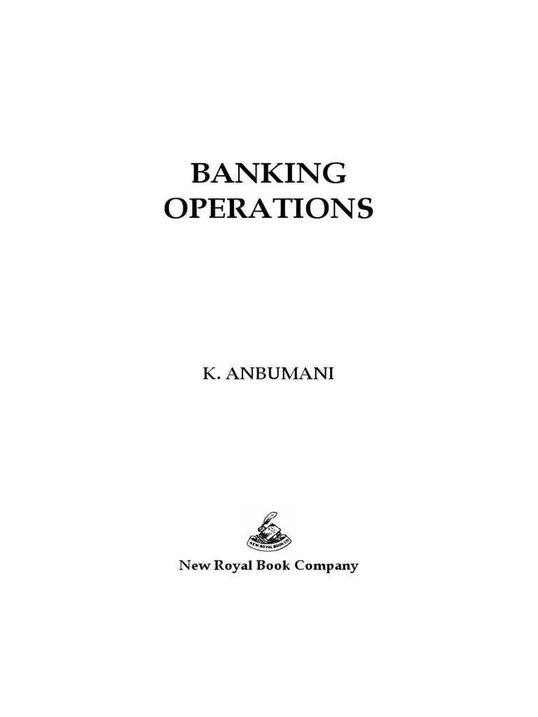 Banking Operations Final | PDF | Monetary Policy | Central Banks