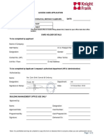 Access Card Application Form