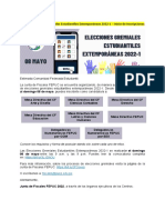 (CORREO 1) (INSCRIPCIÓN) Elecciones Gremiales Extemporáneas 2022-1