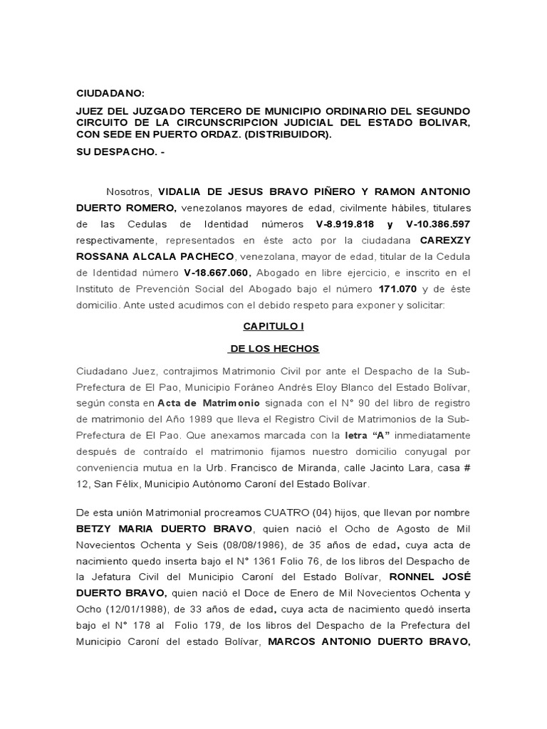 Divorcio Por Desafecto | PDF | Divorcio | Justicia