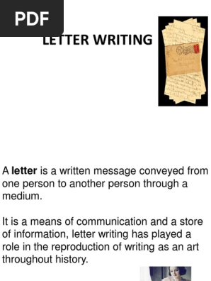 LETTER WRITING