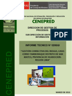 Caso Cerro Tamboraque - Informe Tecnico 029-2013-CENEPRED-SGI