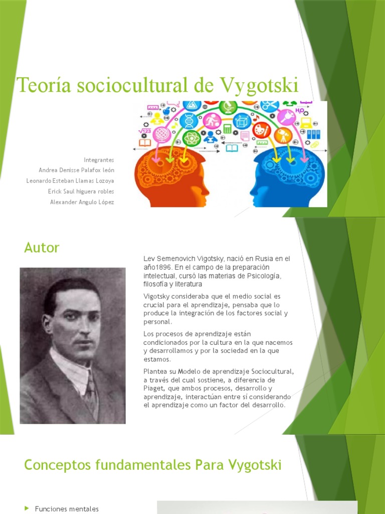 Teoría Sociocultural de Vygotsky | PDF | Aprendizaje | Ciencia cognitiva