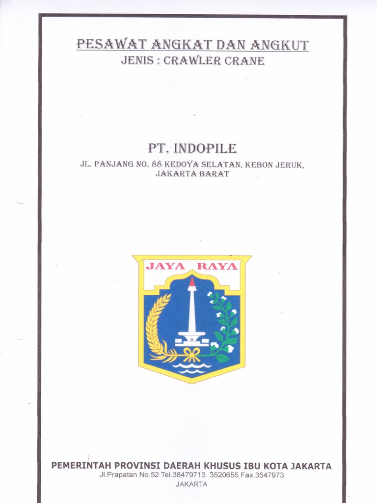 Evaluasi K3 Crawler Crane PT Indopile | PDF