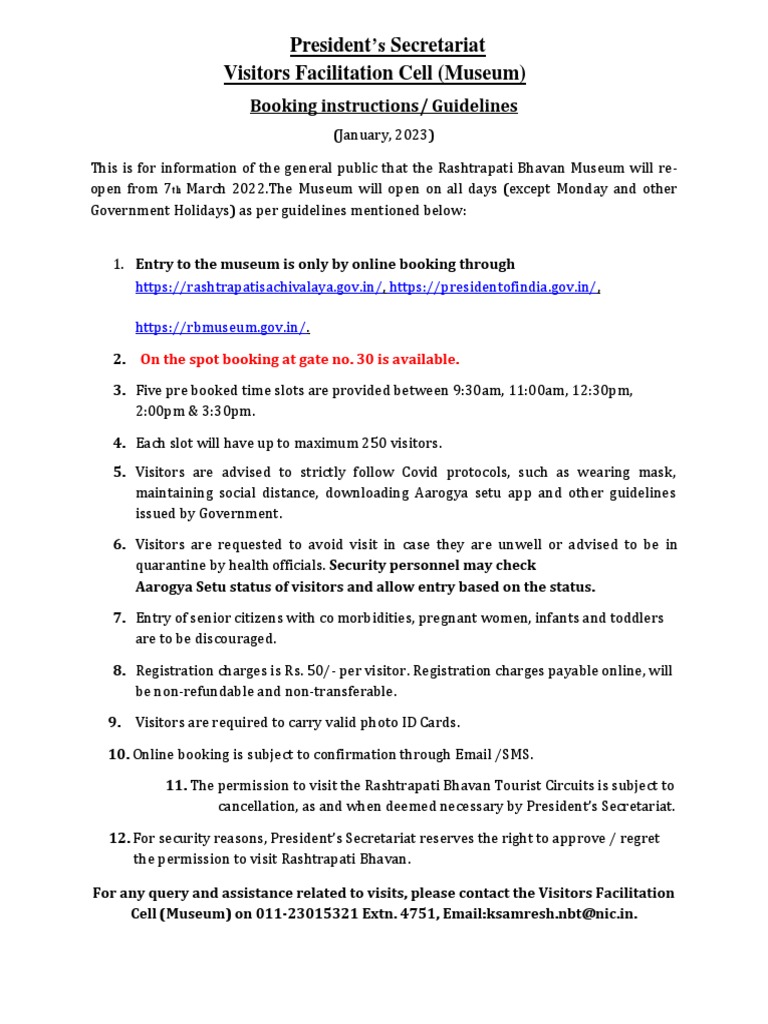 Instruction Museum Pdf