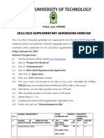 Announcement Supplementary 2022 2023