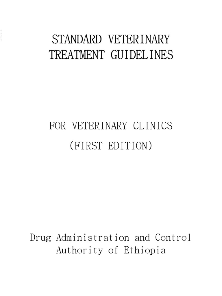 Standard Treatment Guidelines For Veterinary Clinics (VetBooks Ir