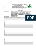 Absensi Sosialisasi Pedoman Mutu DLL