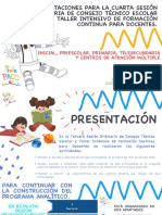 Orientaciones para la Cuarta Sesión del Consejo Técnico y Taller sobre Lenguajes