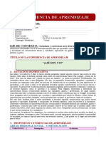 1 Experiencia de Aprendizaje 3 Años