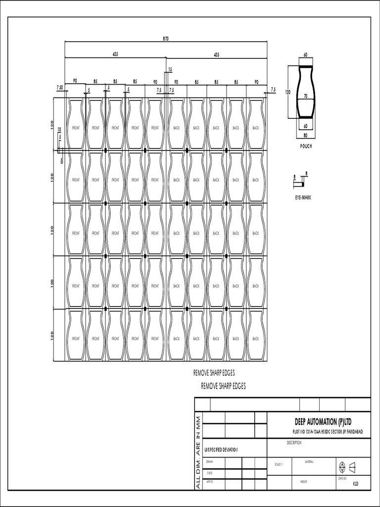KLD Drawing Specifications and Edges Removal | PDF