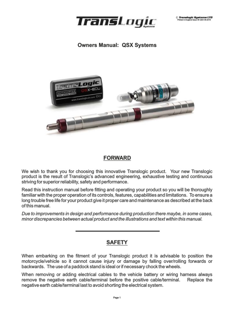 Translogic Quickshifter Installation Guide | PDF | Electrical Connector ...