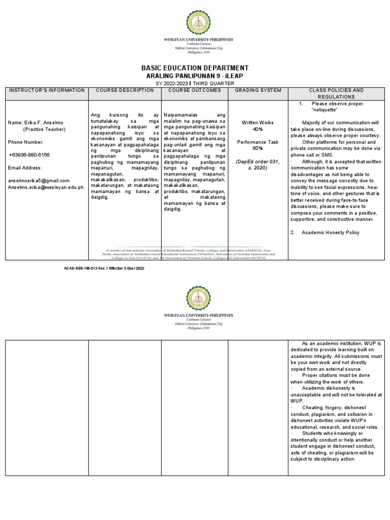 Ileap Third Quarter | PDF | Academic Dishonesty | Communication