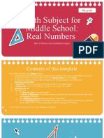 Math Subject for Middle School - 8th Grade_ Real Numbers by Slidesgo