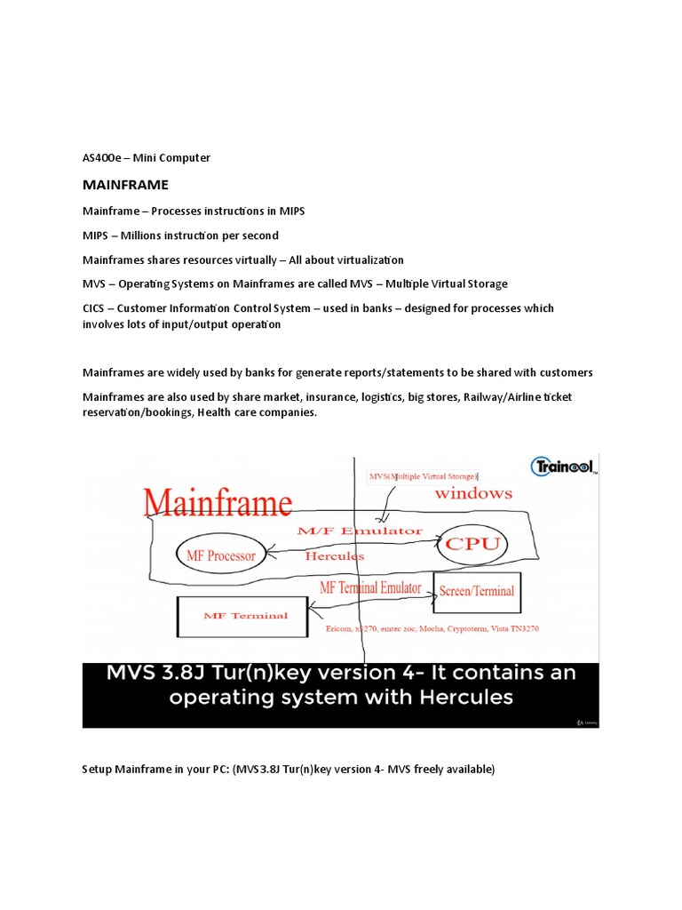 Mainframe Basics | PDF | Computing | Office Equipment