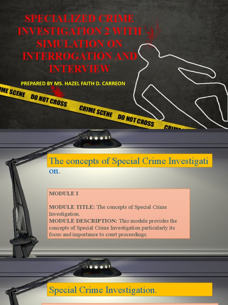 Specialized Crime Investigation 2: Interrogation | PDF | Prosecutor ...