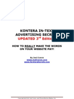 Kontera In-Text Advertising Secrets: Updated 3 Edition!