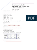 End of Year Test Grade1 Answers Int