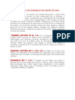 Moniciones Del Dia Domingo 8 de Enero de 2023