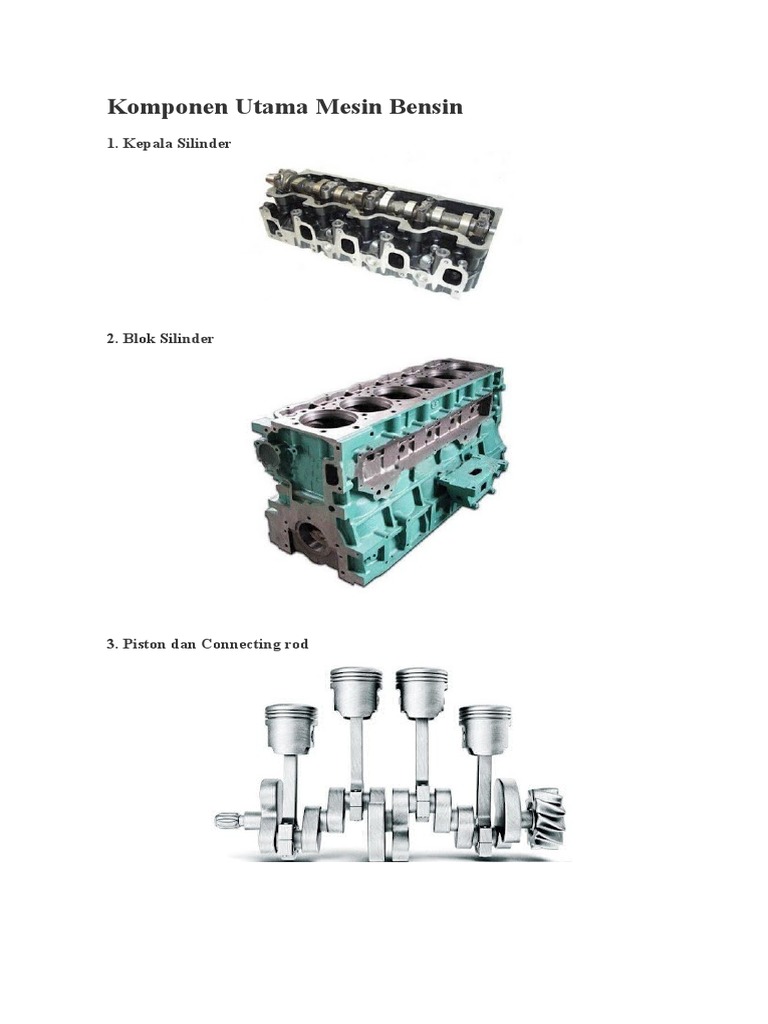 Komponen Utama Mesin Bensin PDF