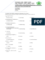 Soal PTS Semester 1 English KLS 1