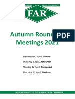 Autumn Round-Up Meetings 2021: Wednesday 7 April, Thursday 8 April, Monday 12 April, Thursday 15 April