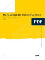 Maria Alejandra Castillo Canelon: Reporte de Orientación Vocacional