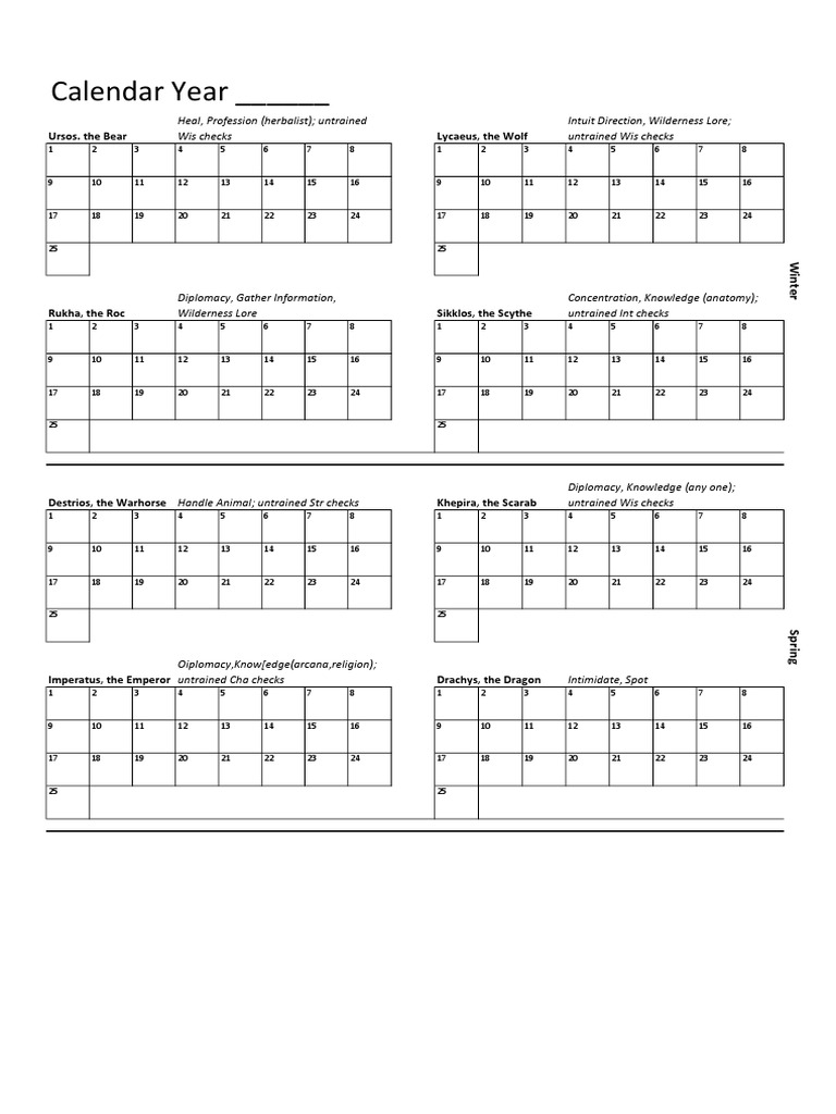 Old Calendar Pdf
