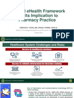 National E-Health Framework by Dr. Enrique Tayag
