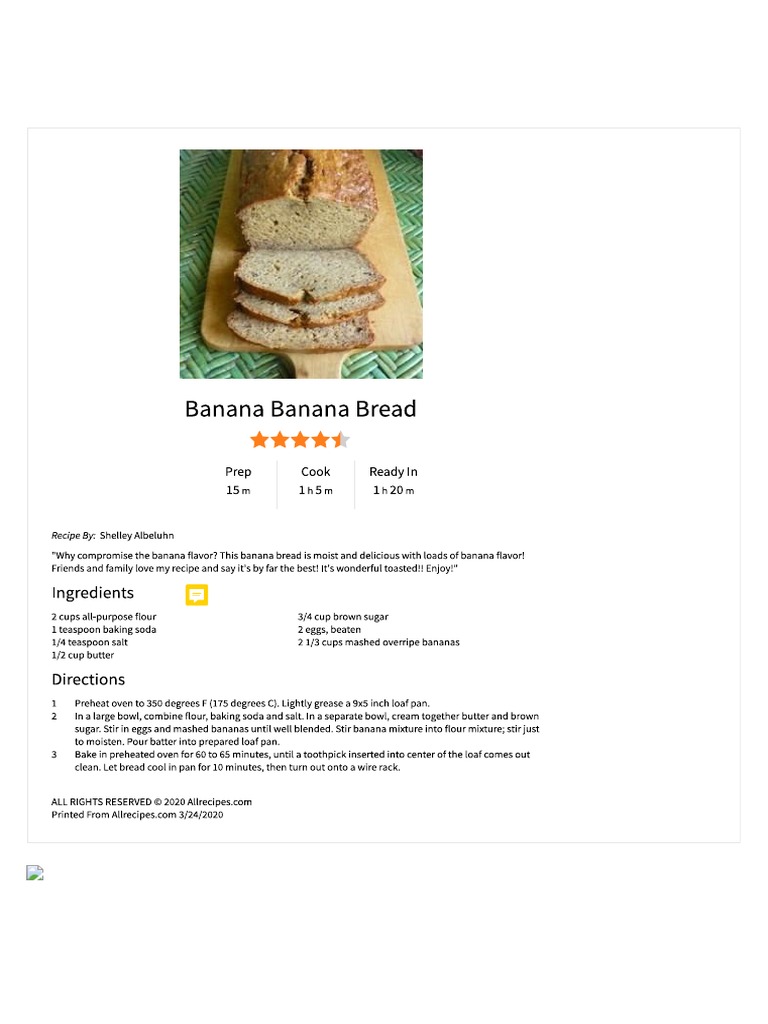 Banana Banana Bread PDF