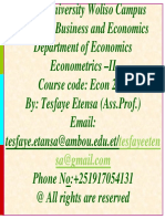Econometrics CH 1-4