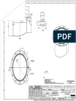 Desenho técnico de peça mecânica com dimensões e especificações de fabricação