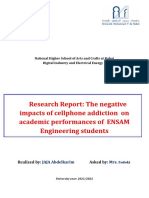 The Negative Impact of Cellphone of ENSAM Students Performance JAJA - Research Report Sample Fro Students Fall 2022