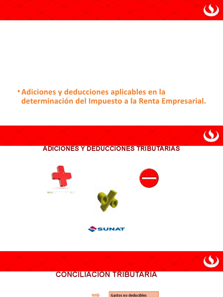 Adiciones y Deducciones Del Impuesto A La Renta | PDF | Depreciación ...