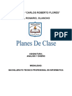 Planes de Clases Analisis y Diseño 11° - BTPI