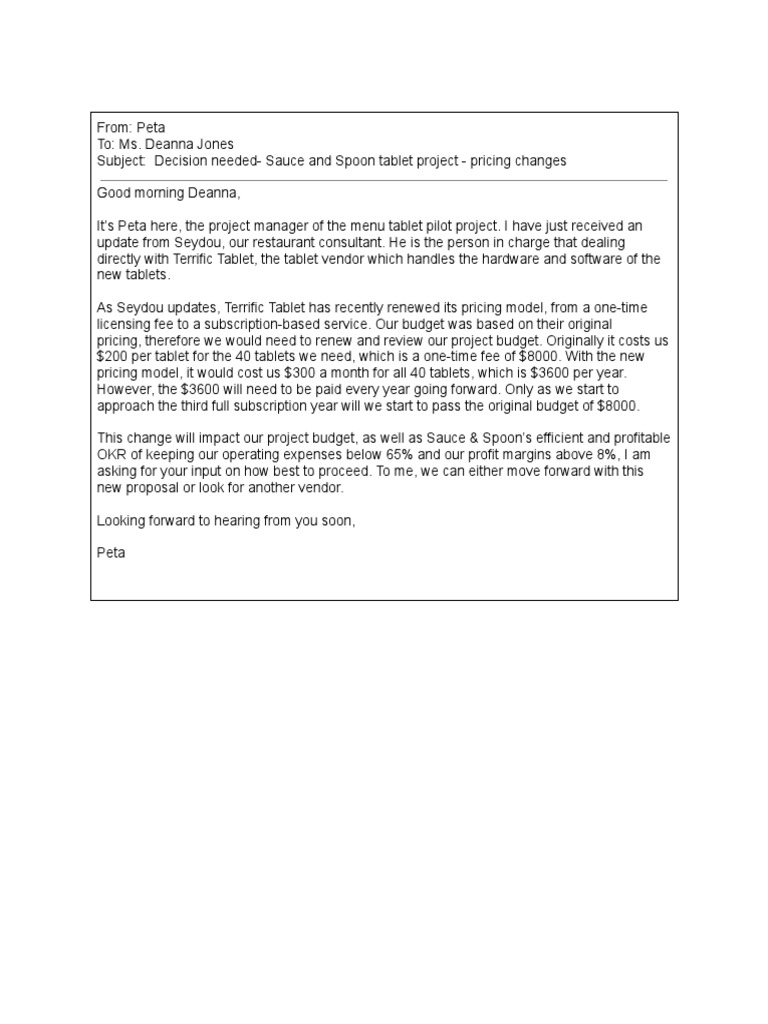 Rumbidzai - Senior Stakeholder Email | PDF