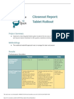 Sauce Spoon Closeout Report